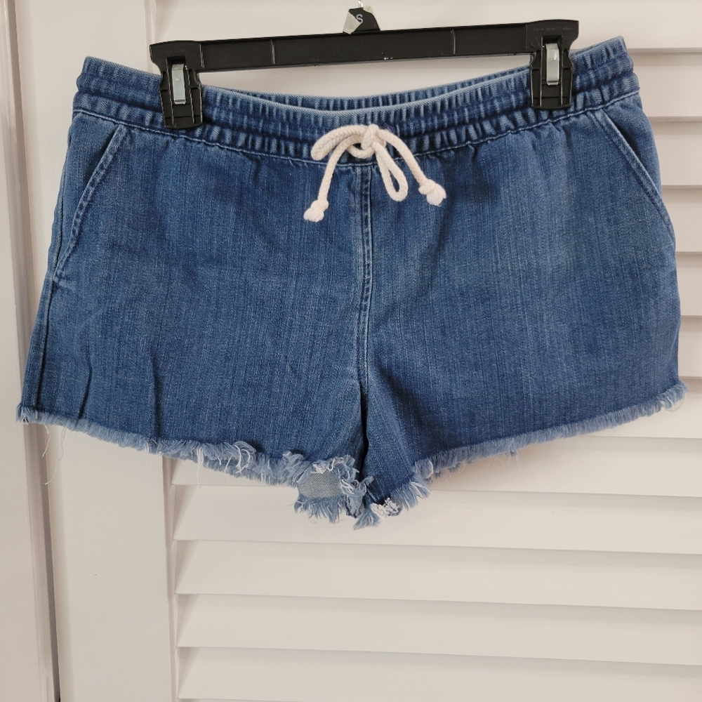 American Eagle drawstring denim shorts size M